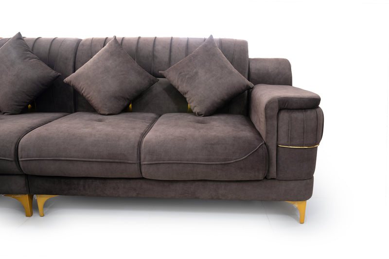 6-Seater Sofa + 2 Extra Stools